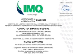 Certificazione ISO/IEC 27001:2022 Computer Sharing Sud